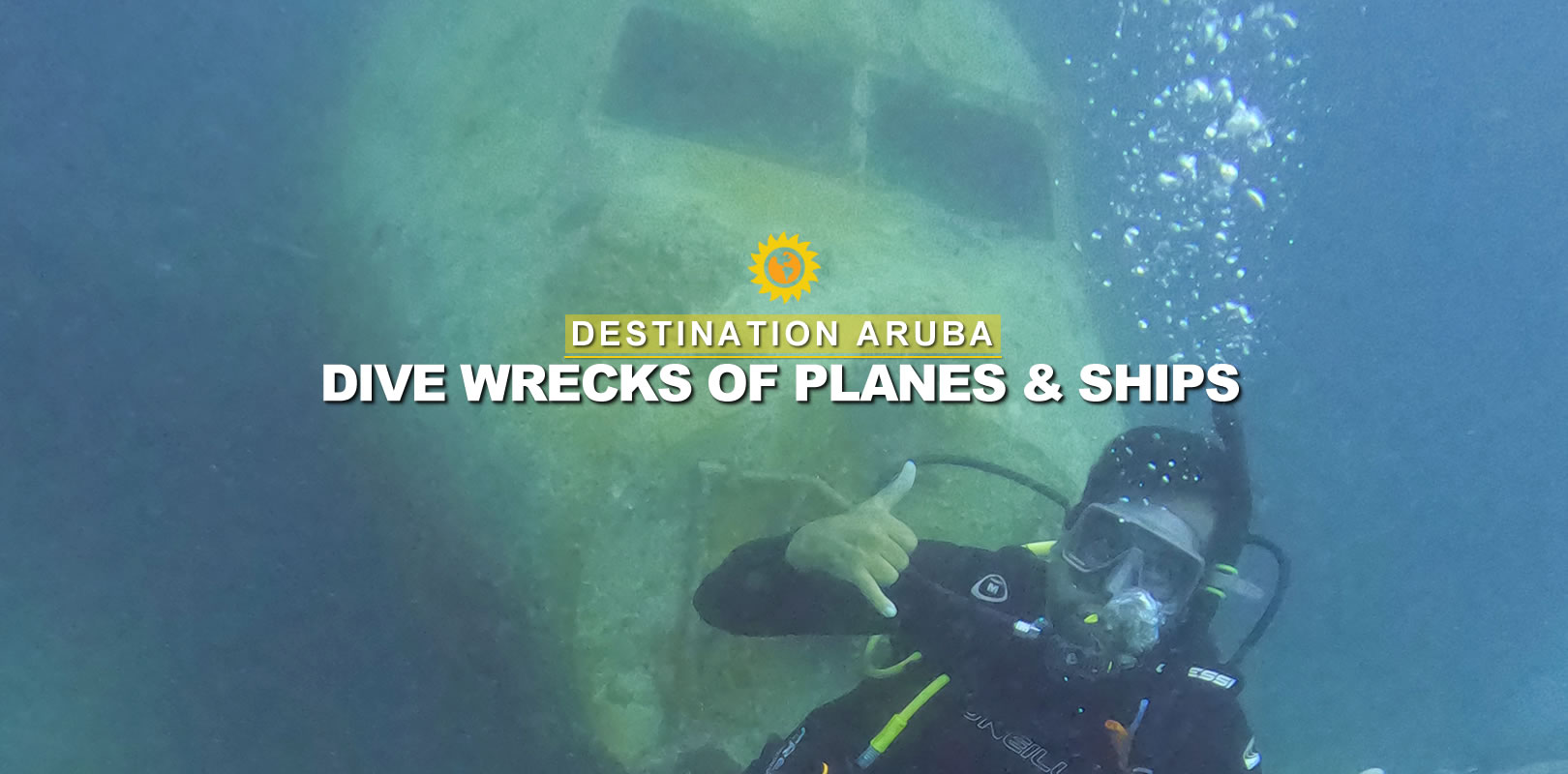 Dive in Aruba among sunken planes and ships